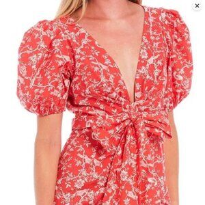 Sachin & Babi Courtney Puff Sleeve Midi Dress 12